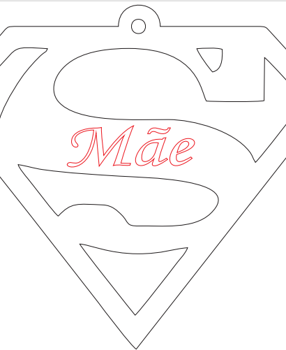 Dia da Mães Super Mãe chaveiro