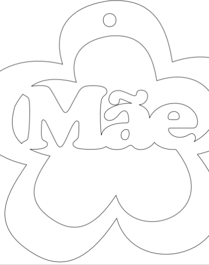Dia da Mães Flor Mãe chaveiro