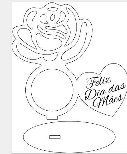 Dia da Mães Rosa Bombom Mensagem
