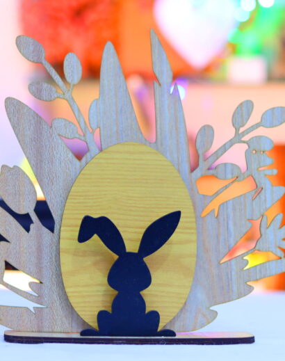 Decoração de Páscoa Multicamadas Cortada a Laser