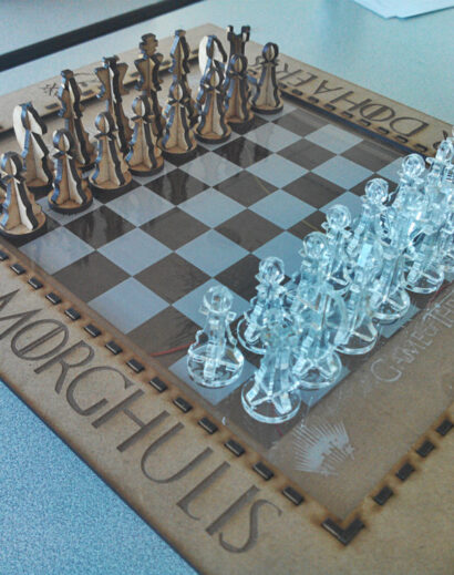 Xadrez Game of Thrones Chess board Lasercut