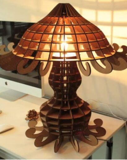 Luminária de Mesa de Madeira